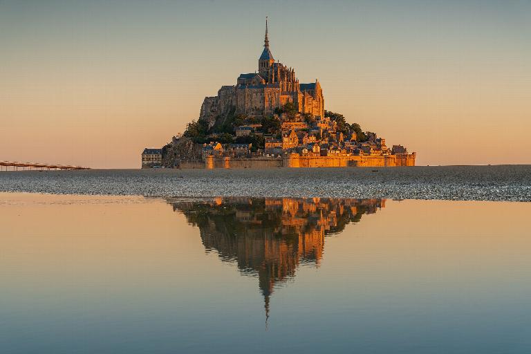 El Mont Saint-Michel, la bahía de Normandía influenciada por el ritmo de las mareas